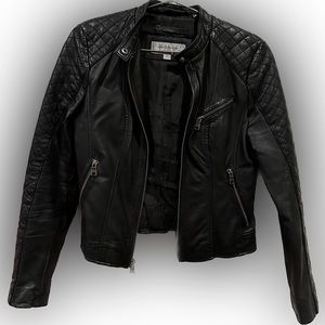 Andrew Marc by Marc New York Leather Motorcycle Jacket- S